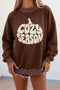 Polka Dot Pumpkin And Letter Graphic Sweatshirt