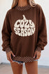 Polka Dot Pumpkin And Letter Graphic Sweatshirt