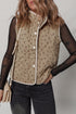 Southern Belle Floral Print Quilted Concealed Button Vest