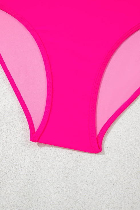 Structured Notch Neck Ruched Bust Tankini Top