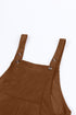 Polyester Corduroy Wide Leg Bib Overalls Jumpsuit