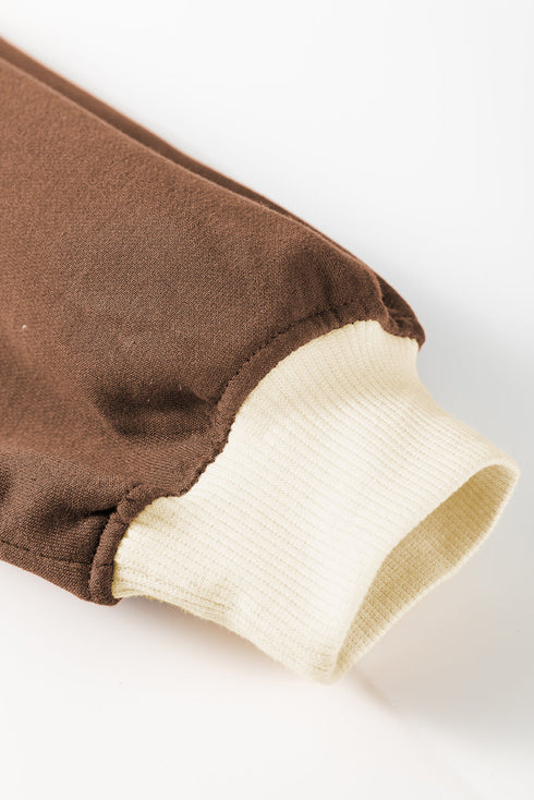 Paneled Loose Pullover And Lace Up Skort Two Piece Set