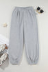 Cotton Polyester Blend Crisscross Elastic Waist Pants