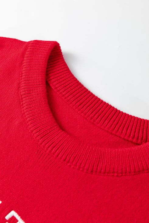 Yeehaw Graphic Sleeveless Crew Neck Knit Sweater