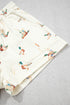 Wild Duck Mallard Print Drawstring Stretch Denim Shorts