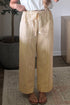 Striped Ribbon Drawstring Waist Full Length Shift Pants