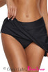Wide Waistband Smooth Stretch Mini Swim Skirt