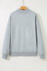 Hello Embroidered Pumpkin Graphic Mock Neck Sweatshirt