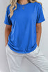 Soft Stretch Blend Crew Neck Short Sleeve Tee