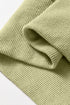 Camouflage Waffle Knit Raw Edge Trim Oversized Long Sleeve Top