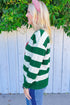 Holly Jolly Letter Embroidered Stripe Pullover Sweatshirt
