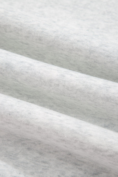 High Neck Ribbed Cuff And Hem Sweatshirt