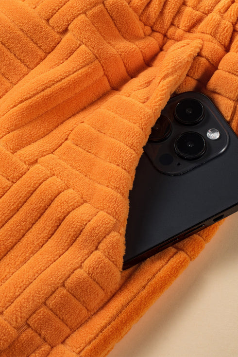 Textured Solid Tank Top And Wide Leg Pant Set