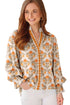 All Over Floral V Neck Southern Belle Long Sleeve Blouse