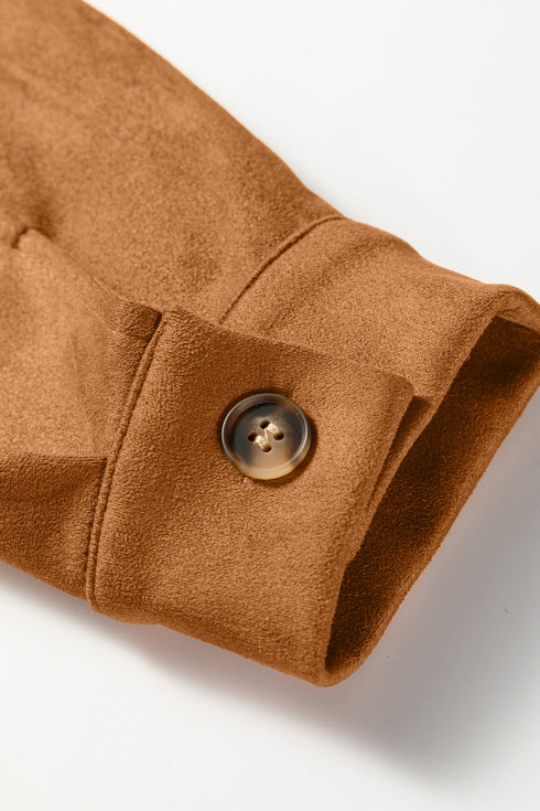 Faux Suede Western Retro Hollowed Detail Jacket