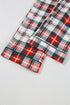 Plaid Print Long Sleeve Two Piece Pajama Set Sleepwear