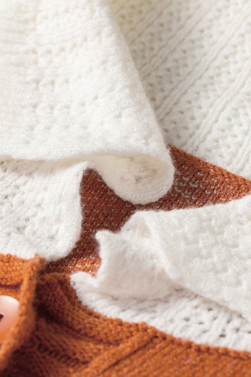 Peter Pan Collar Long Sleeve Knitwear Cardigan