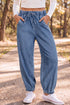Denim Elastic Waist Harem Ankle Length Jeans