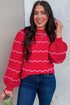 Striped Round Neck Long Sleeve Shift Pullover Sweater