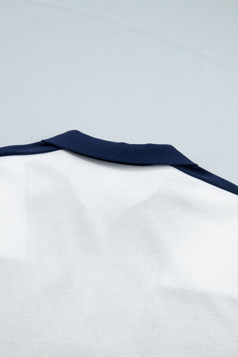 Exposed Seam Half Sleeve Shorts Set