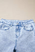 Cotton Polyester Denim Pull On Barrel Jeans