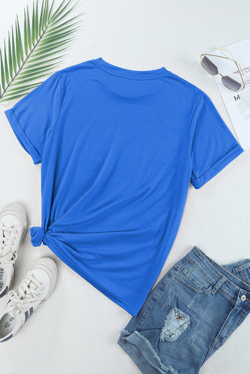 Soft Stretch Blend Crew Neck Short Sleeve Tee