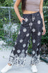 Bohemian Paisley Print Elastic Waist Wide Leg Pants