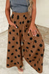 Polka Dot Wide Leg Elastic Waist Pants