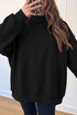 Reversible Mock Neck Oversize Drop Shoulder Sweatshirt