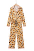 Pumpkin Print Two Piece Long Sleeve Lounge Set