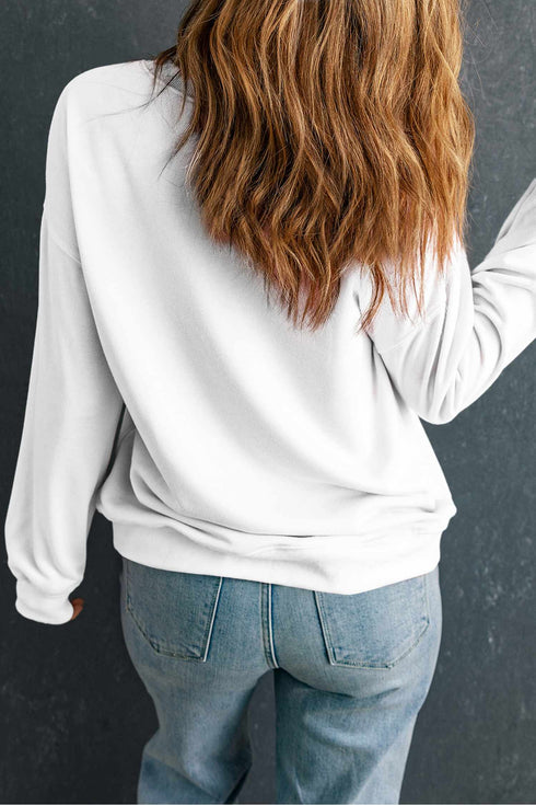 Western Cowboy Cheetah Graphic Relaxed Pullover Sweatshirt