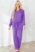 Active Collared Pullover And Central Seam Pant Set