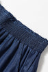 Soft Denim Smocked High Waist Wide Leg Jeans