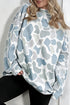 Camouflage Print Mock Neck Western Pullover Sweatshirt
