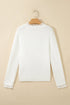 Lace Trim Neck Cuff Patchwork Long Sleeve Pullover Sweater