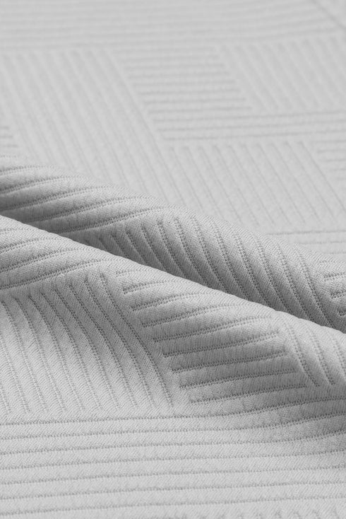 Textured Solid Loose Fit Wide Leg Pant Set