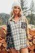 Plaid Button Up Long Sleeve Shift Silhouette Shacket