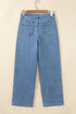 Side Seam Rivet Detail Regular Fit Ankle Jeans