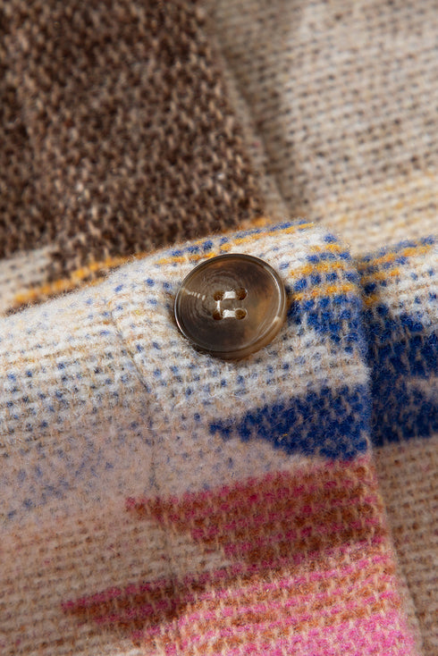 Aztec Print Western Button Up Shirt Jacket