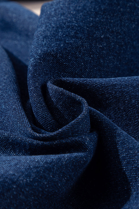 Classic Solid Straight Leg Mid Rise Stretch Jeans