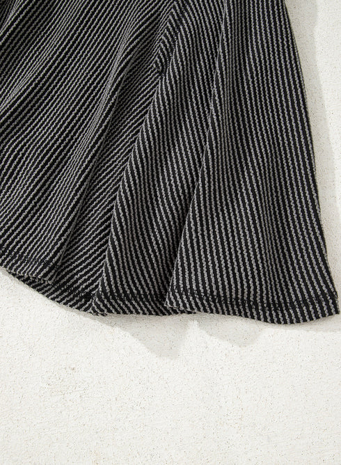 Corded Lantern Sleeve Ruffled Skort Two Piece Dress