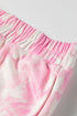 Abstract Print Loose Hoodie Slim Shorts 2Pcs Short Set