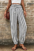 Bohemian Stripe Print Elastic Waistband Jogger Pants