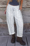 Floral Print Elastic Waist Regular Fit Pants