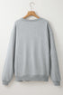 Polyester Cotton Pumpkin Graphic Oversized Pullover Sweatshirt