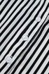 Striped Pattern Half Sleeve Button Up Blouse