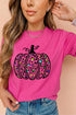 Leopard Print Pumpkin Graphic Pattern Statement Tee