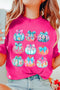 Polyester Cotton Blend Floral Pumpkin Graphic Tee