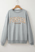 Pumpkin Letter Graphic Oversized Harvest Pullover Sweatshirt