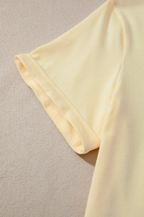 Soft Stretch Blend Crew Neck Short Sleeve Tee